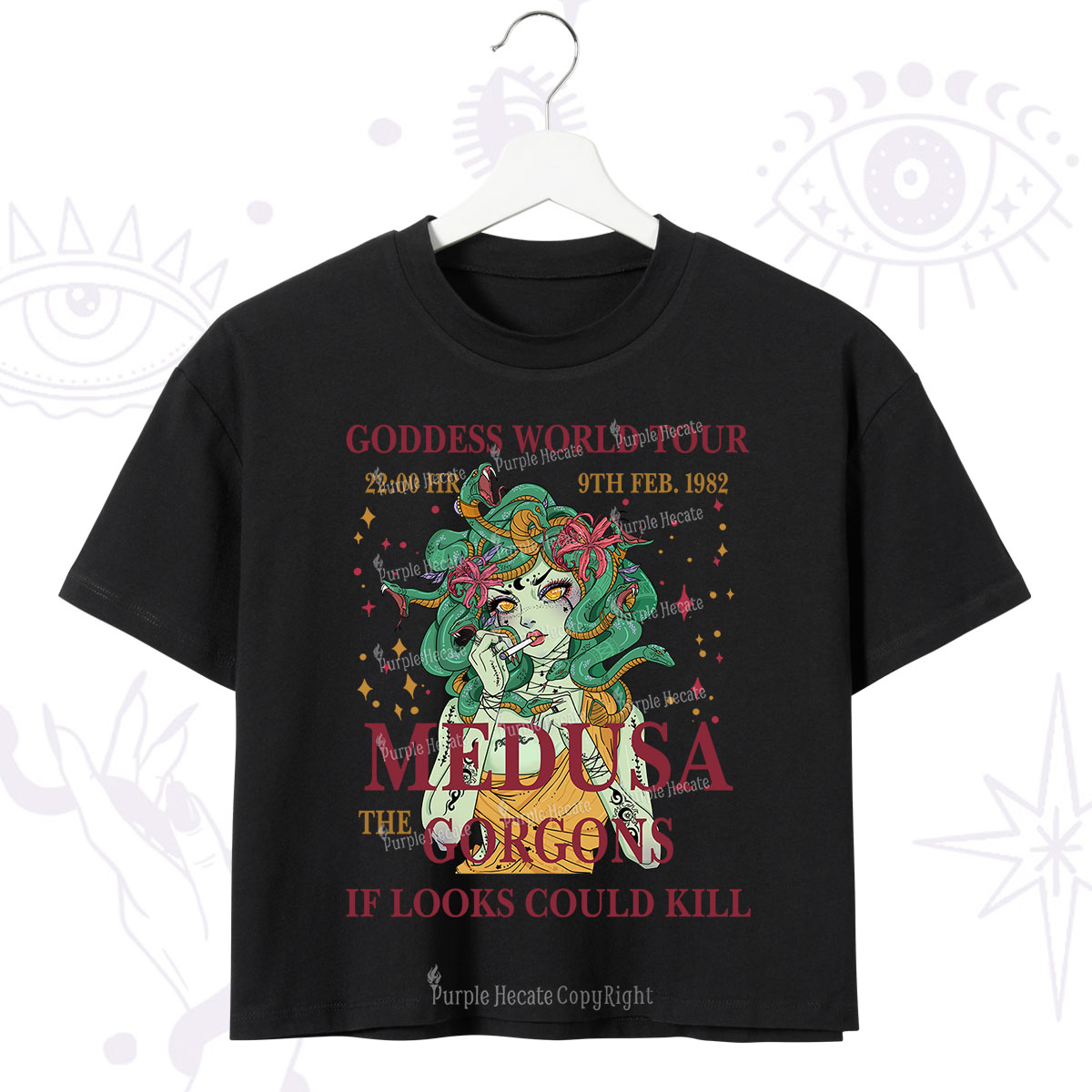 Purplehecate Medusa The Gorgons Crop T-Shirt