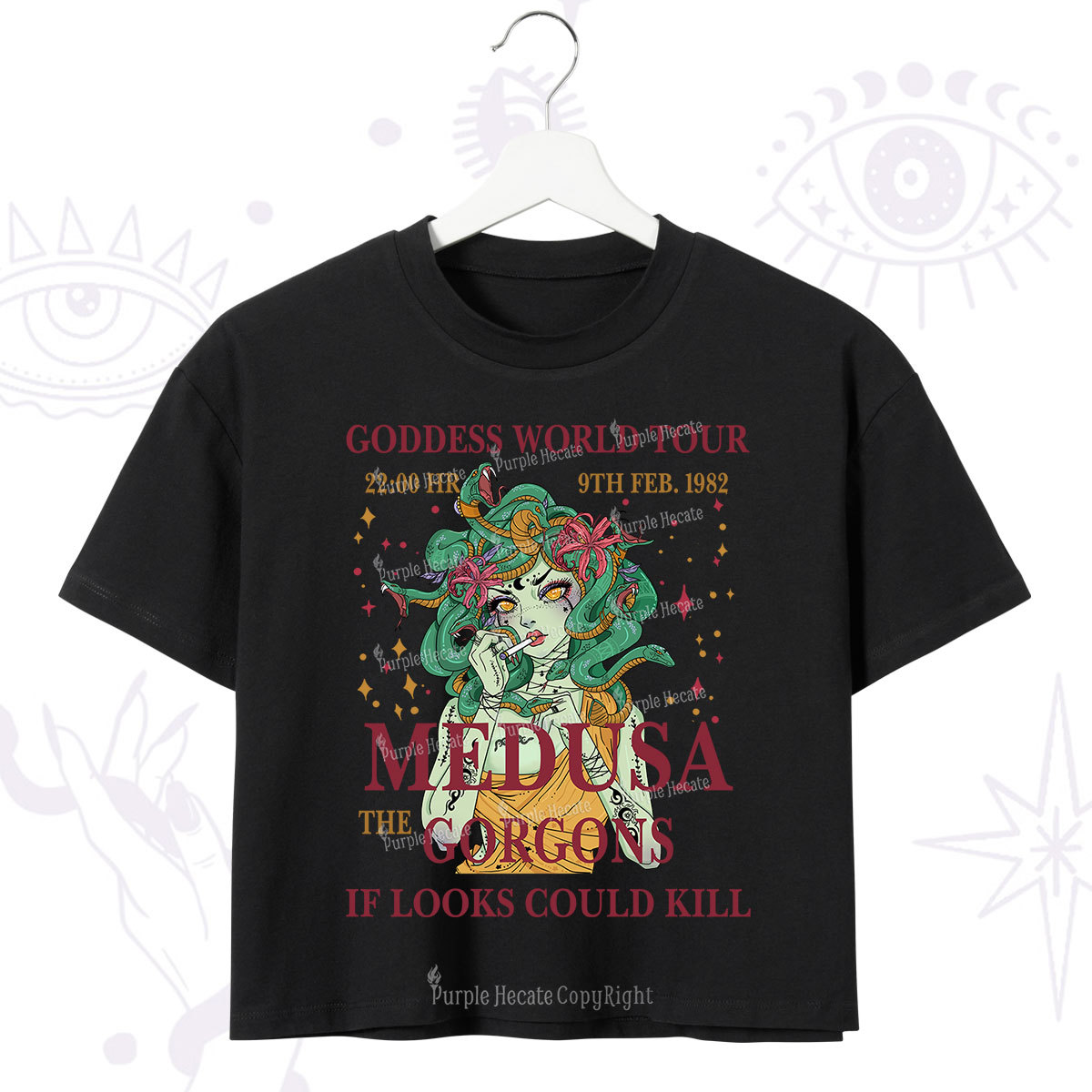 Purplehecate Medusa The Gorgons Crop T-Shirt