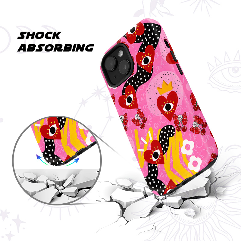 Purplehecate Evil Eye Heart Phone Case