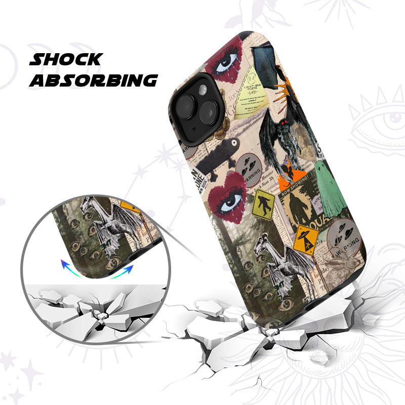 Purplehecate Cryptid Warning Collage Phone Case
