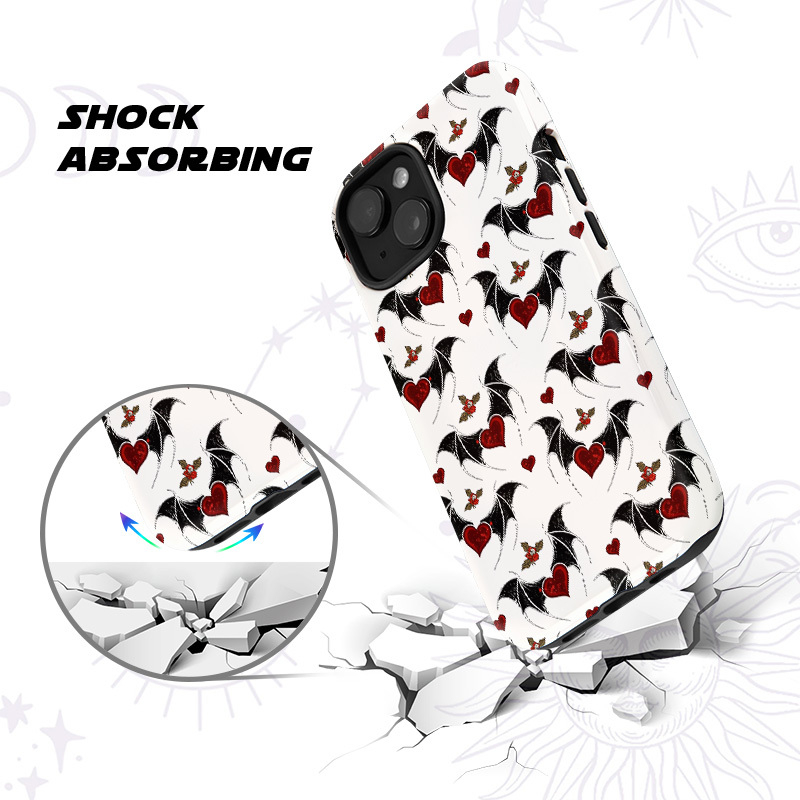 Purplehecate Dark Romance Bat & Heart Phone Case