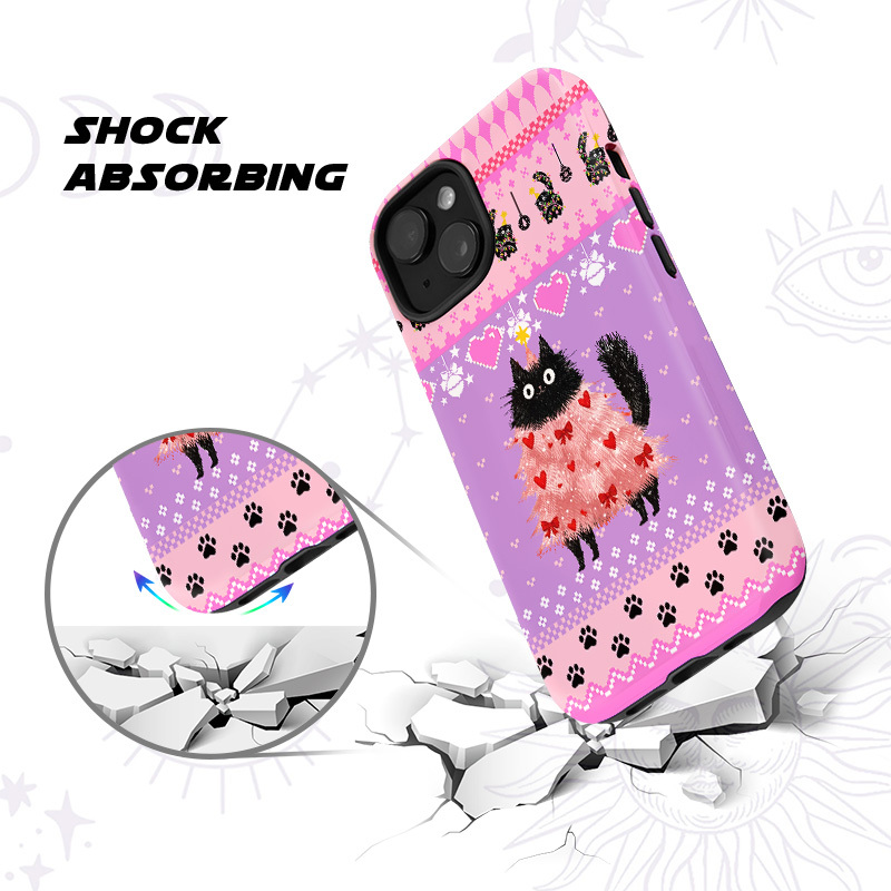Purplehecate Funny Black Cat in Tree Phone Case