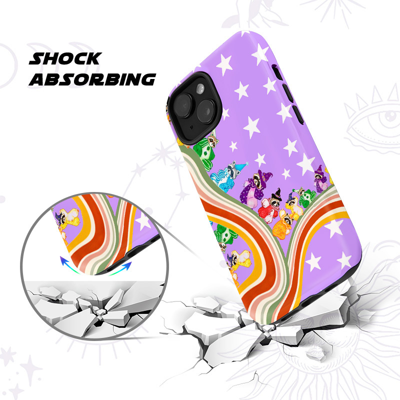 Purplehecate Rainbow Raccoon Star Phone Case