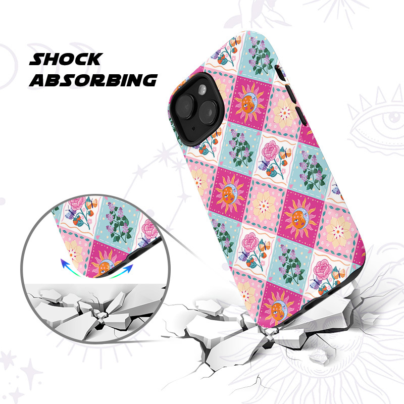 Purplehecate Celestial Sun & Moon Patchwork Phone Case