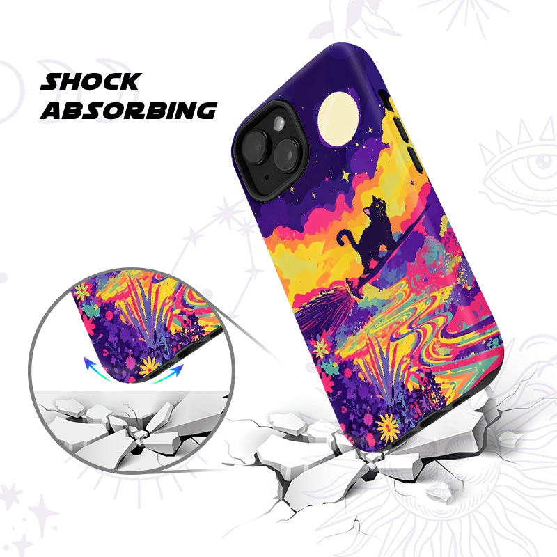 Purplehecate Midnight Cosmic Cat Fantasy Phone Case