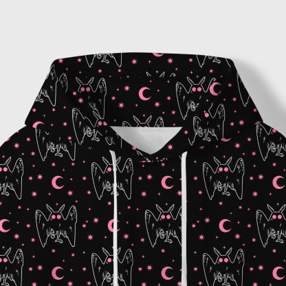 Purplehecate Witchy Mothman Night All-Over Print Hoodie