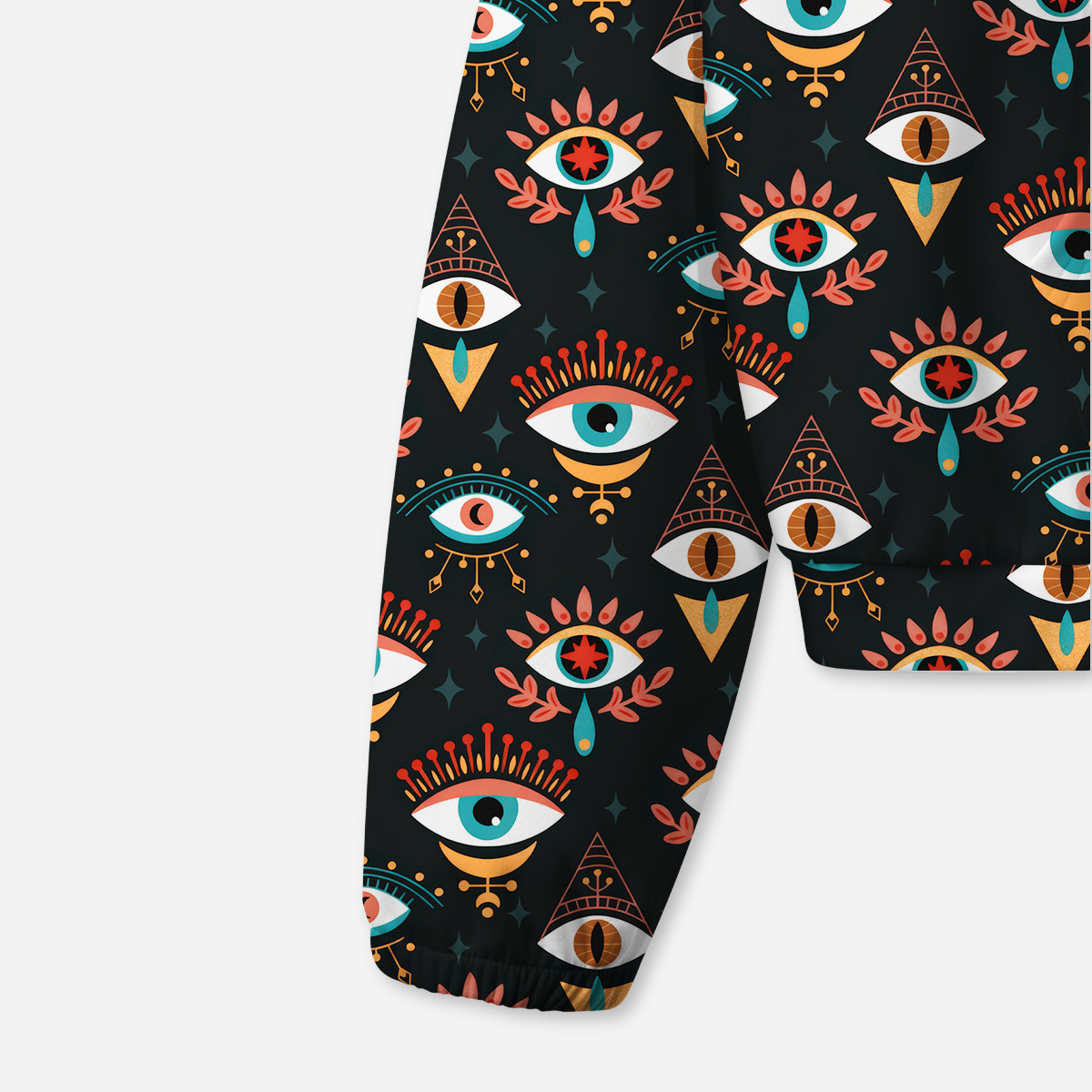 Purplehecate Evil Eye Pattern All-Over Print Hoodie