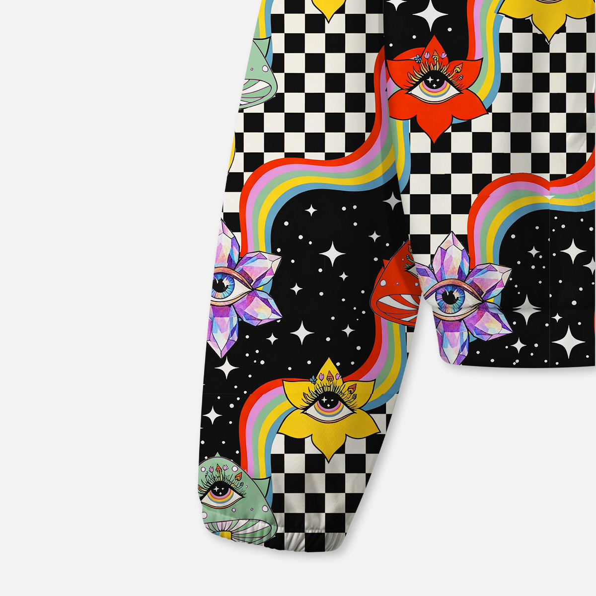 Purplehecate Enchanted Mushroom Eye Blossom All-Over Print Hoodie