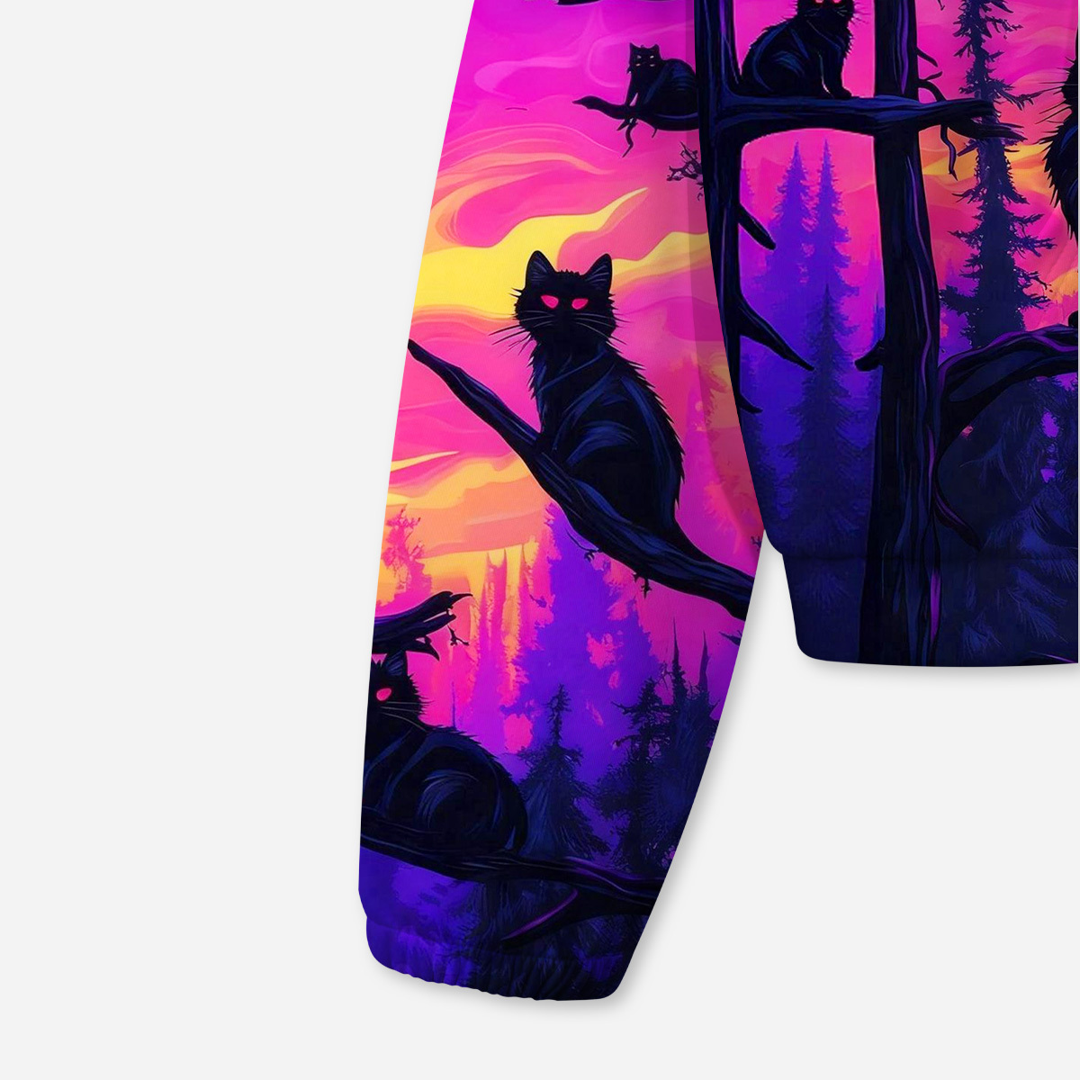 Purplehecate Twilight Forest Guardian Cat All-Over Print Hoodie