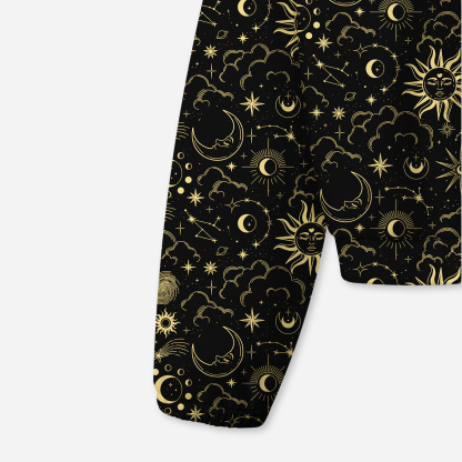 Purplehecate Mysterious Star & Moon All-Over Print Hoodie