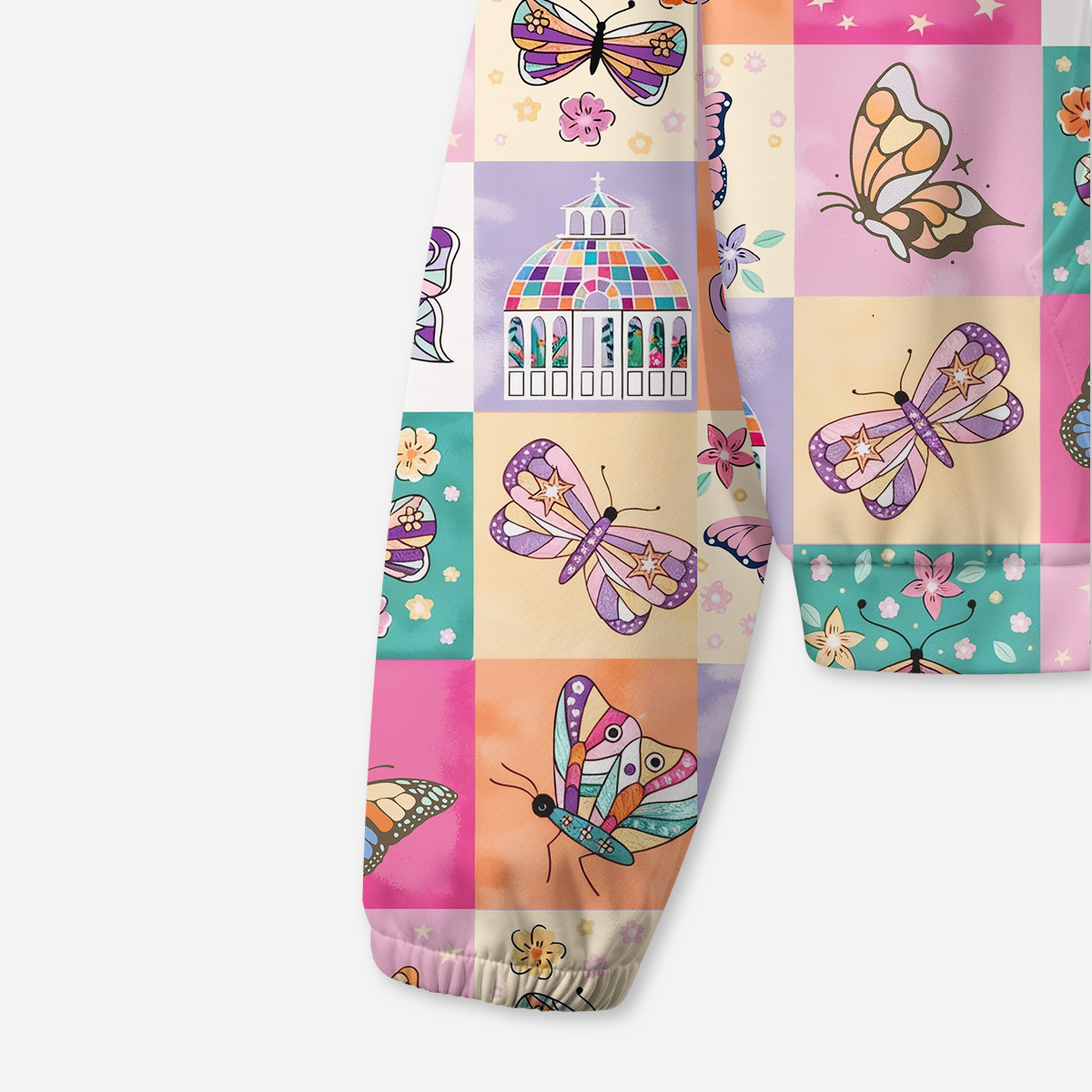 Purplehecate Dreamy Butterfly Garden All-Over Print Hoodie