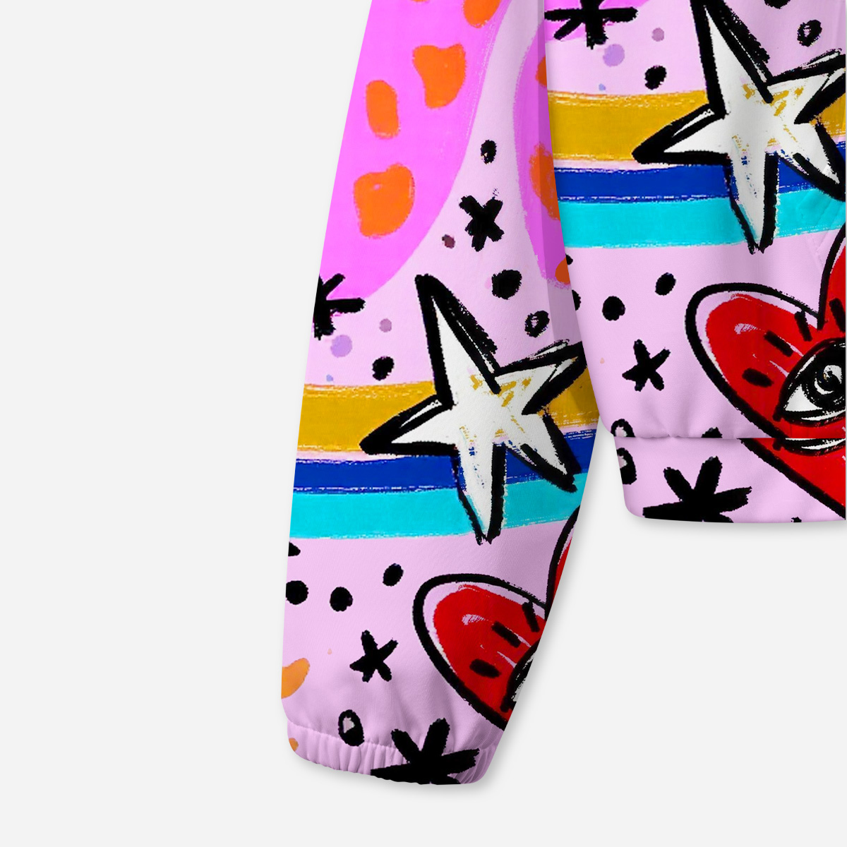 Purplehecate Cosmic Love Eyes Graffiti All-Over Print Hoodie