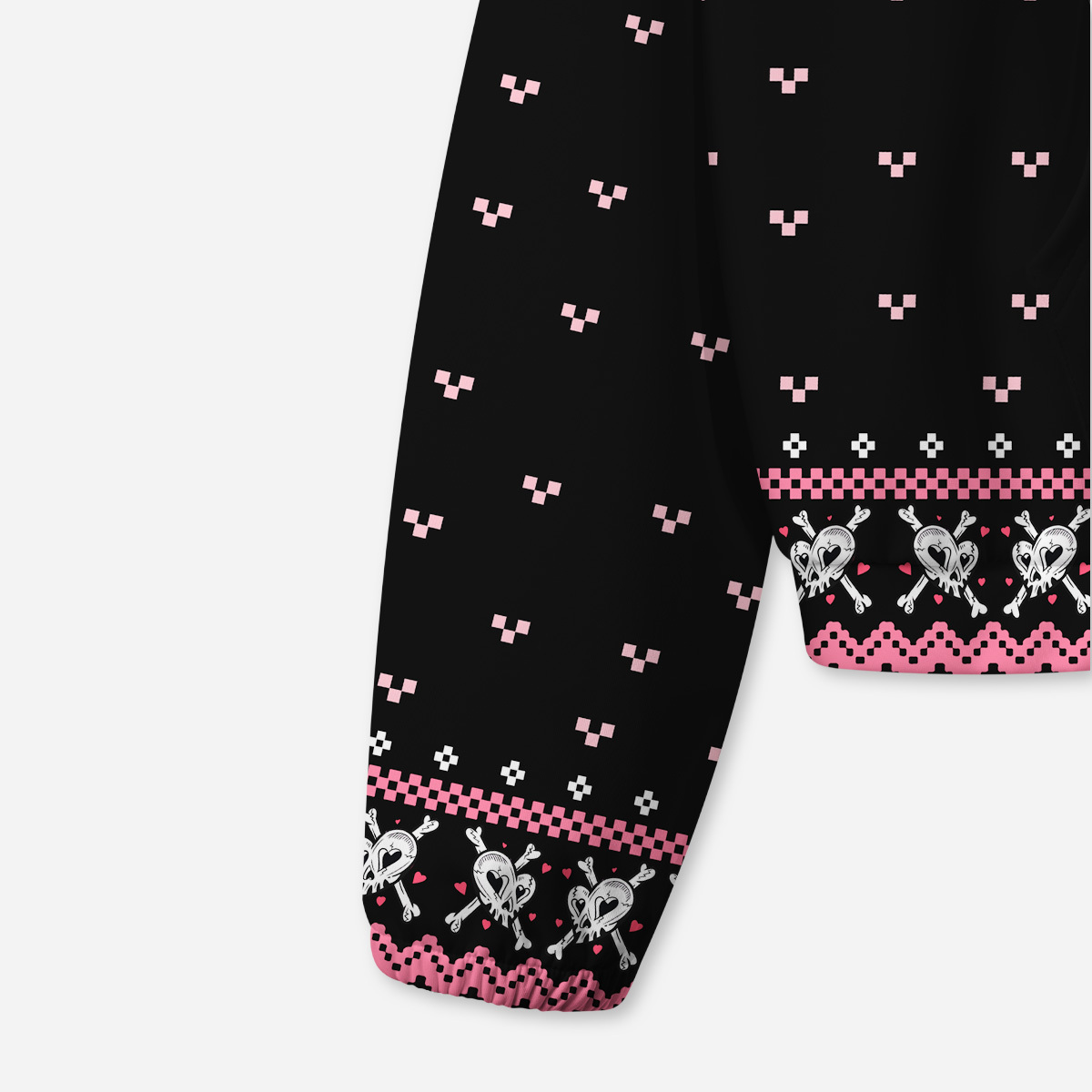 Purplehecate Witchy Pink Flamingo Skull All-Over Print Hoodie