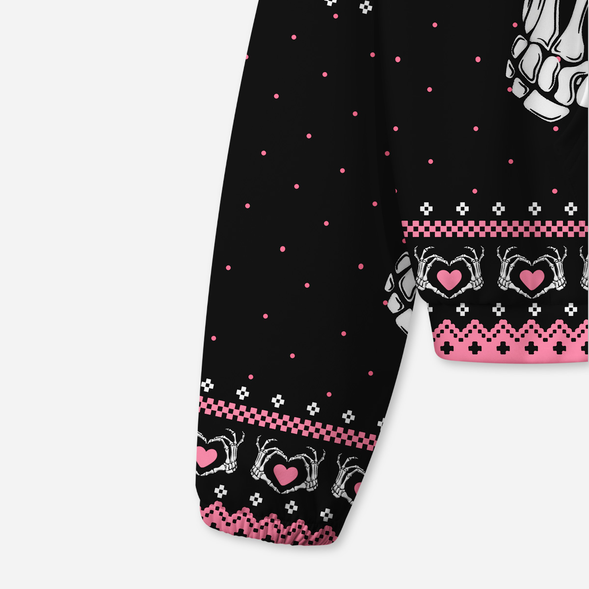 Purplehecate Sweet Gothic Skeleton Heart All-Over Print Hoodie