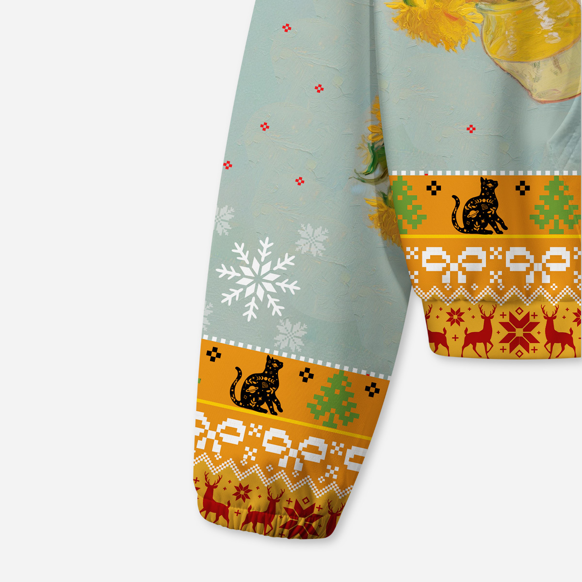 Purplehecate Sunflower Cat All-Over Print Hoodie