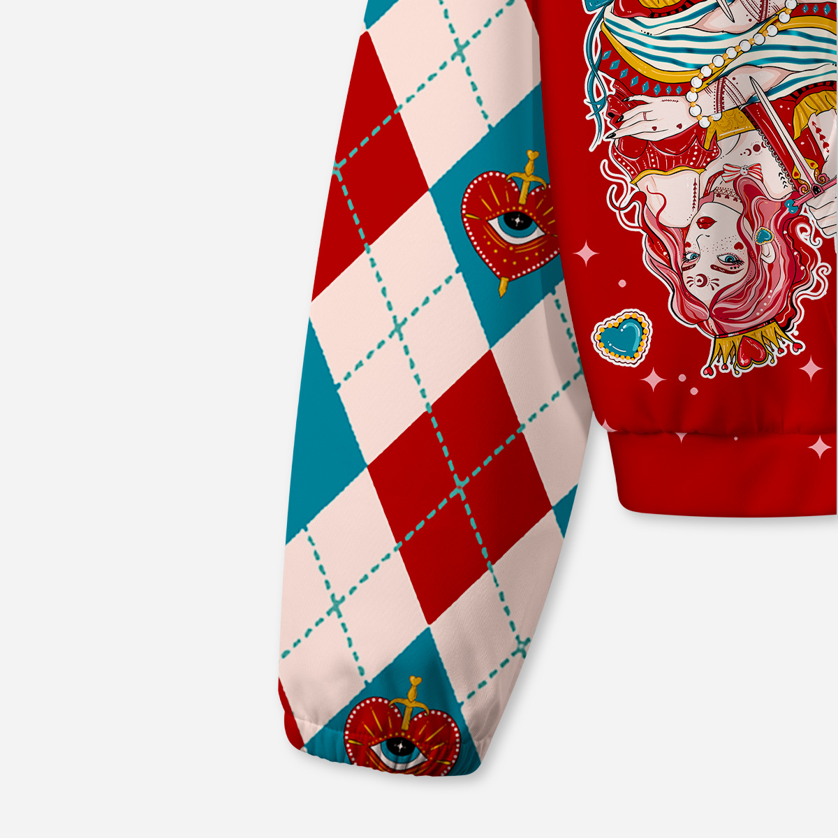 Purplehecate Queen of Hearts All-Over Print Hoodie