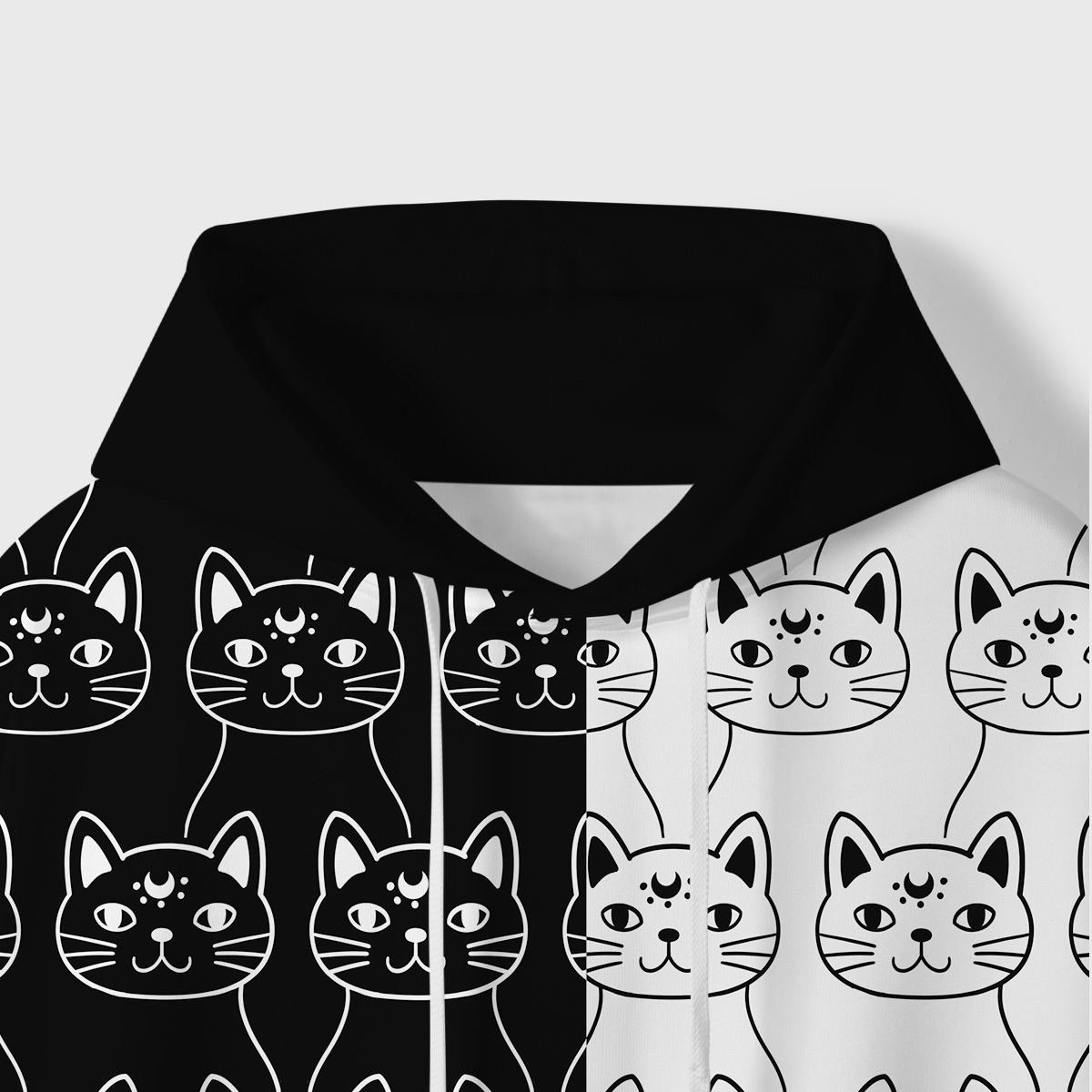 Purplehecate Sketchy Cat All-Over Print Hoodie