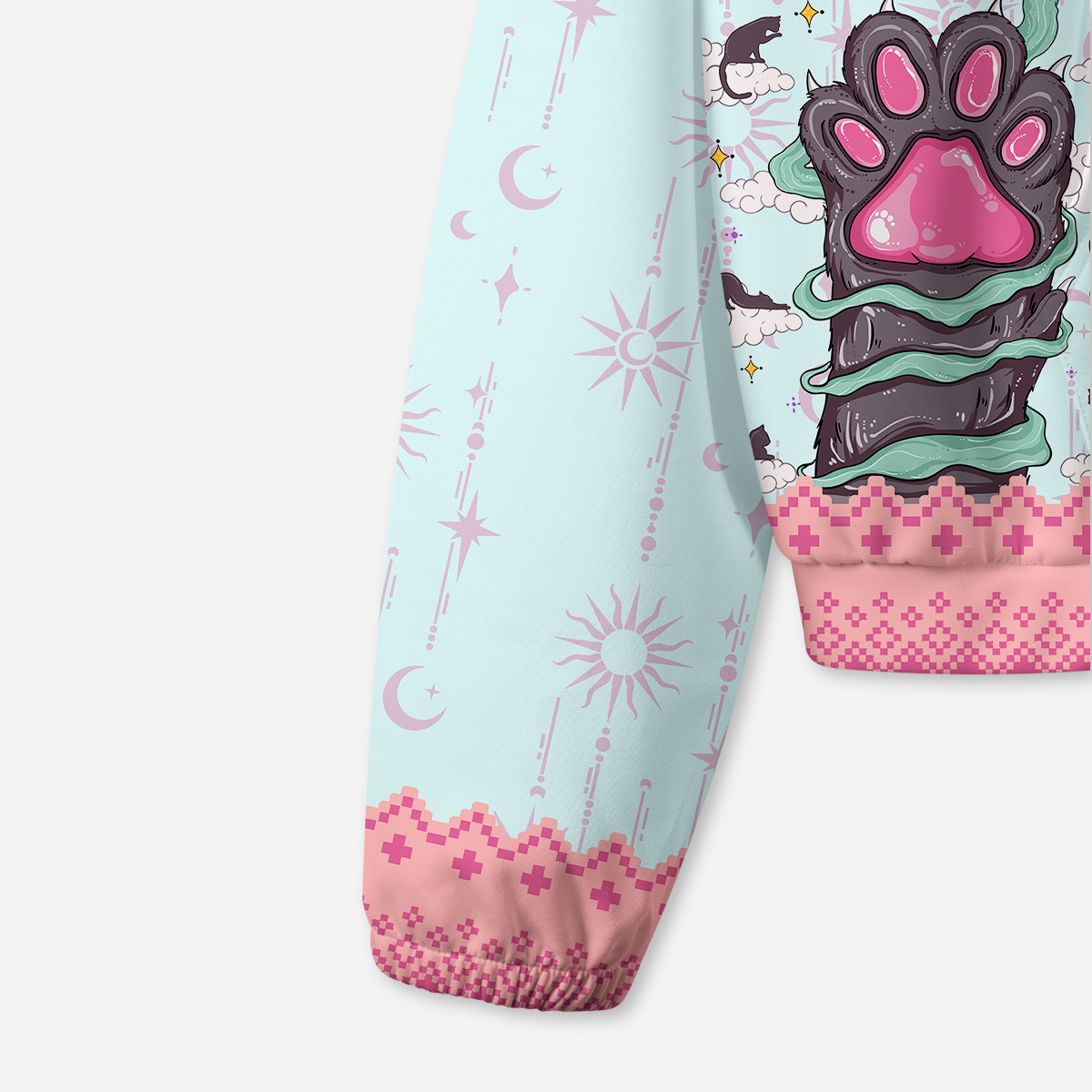 Purplehecate The Beans Cat Tarot All-Over Print Hoodie