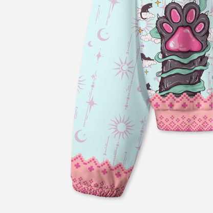 Purplehecate The Beans Cat Tarot All-Over Print Hoodie