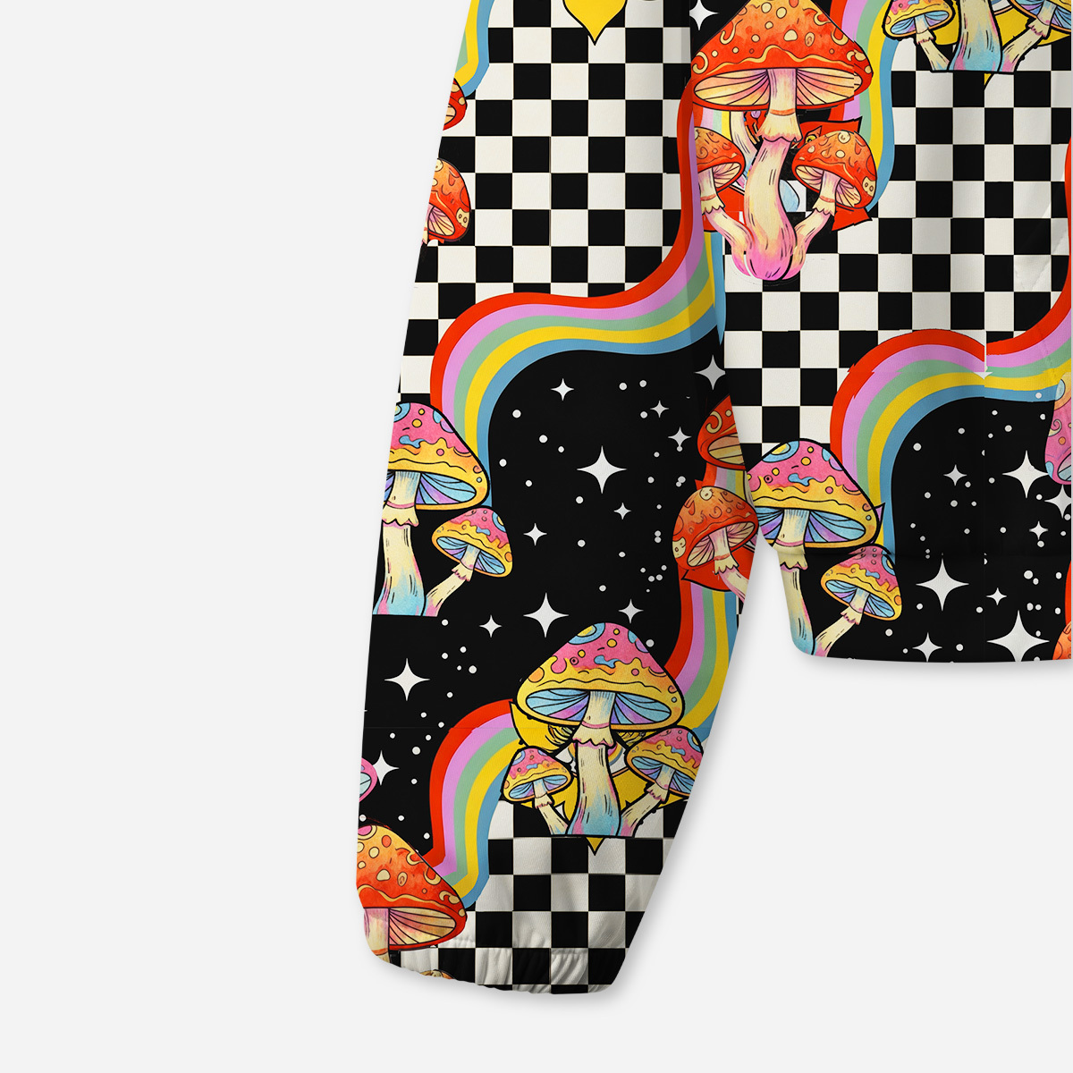 Purplehecate Trippy Rainbow Mushrooms All-Over Print Hoodie