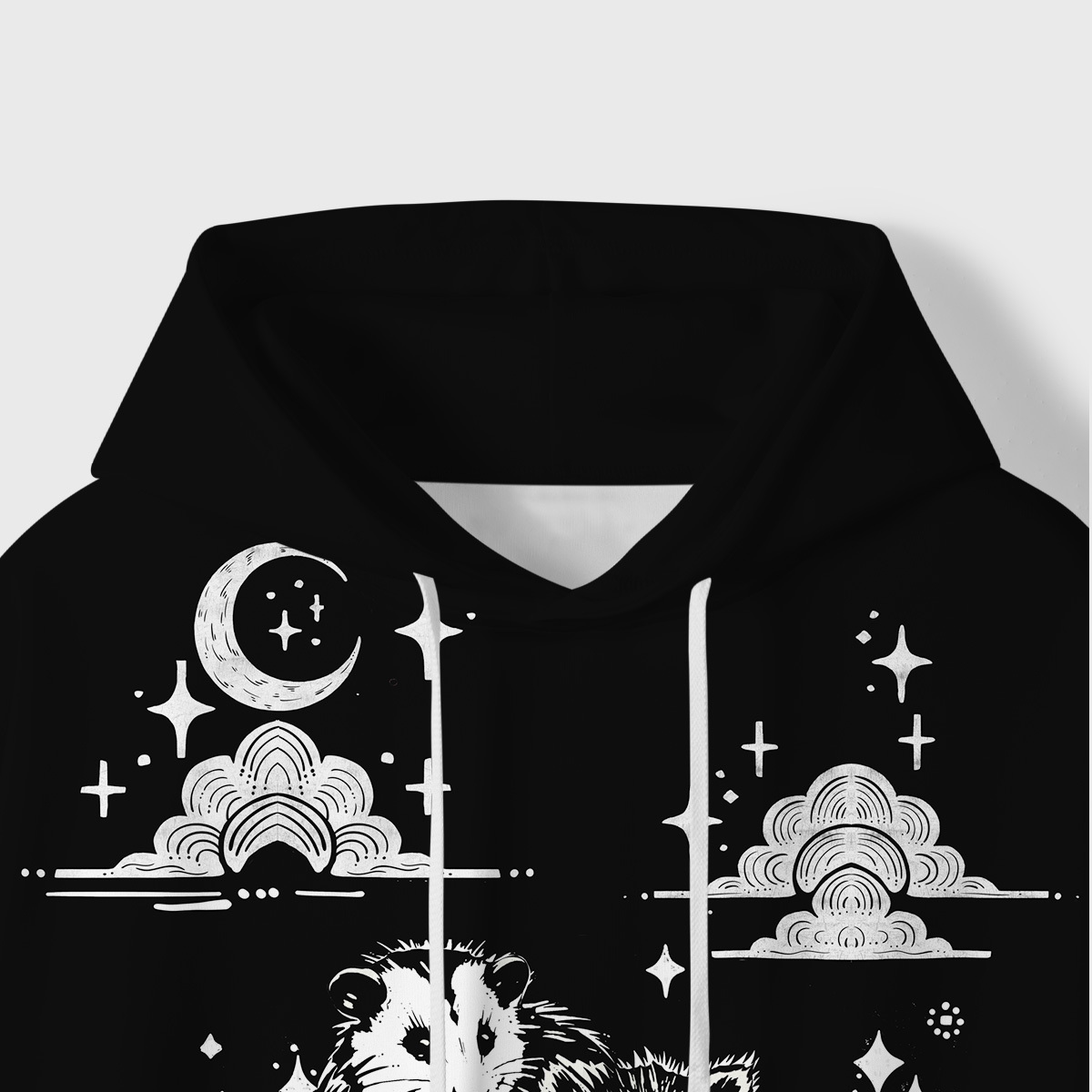 Purplehecate The Team Trash Raccoon & Possum All-Over Print Hoodie