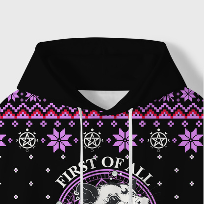 Purplehecate First Of All I'm A Delightful Opossum All-Over Print Hoodie