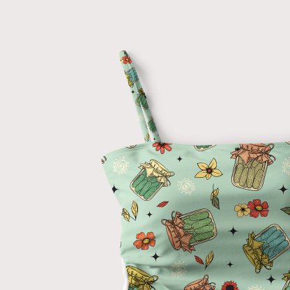 Purplehecate The Pickles Slim-Strap Swimsuit