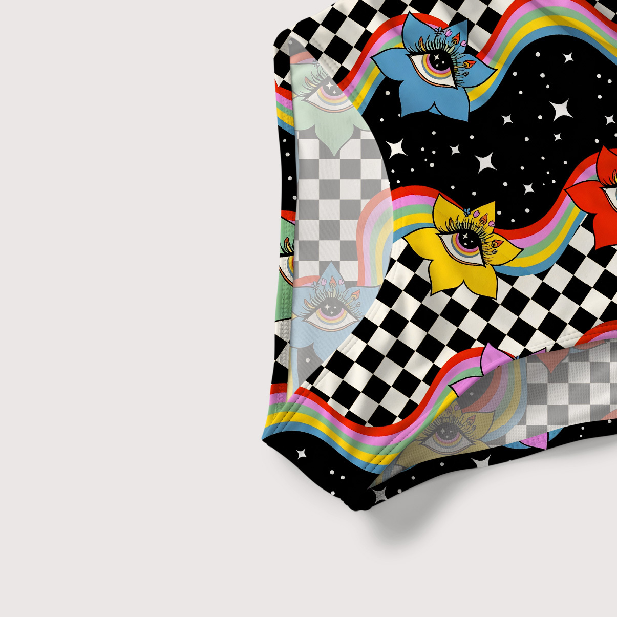 Purplehecate Enchanted Eye Blossom Slim-Strap Swimsuit