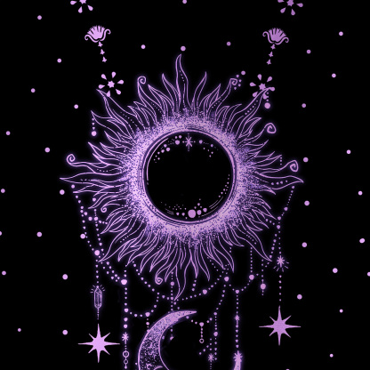 Purplehecate Radiance Of Sun And Moon All Over Print T-Shirt