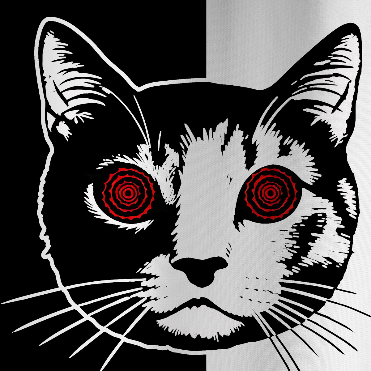 Purplehecate Hypnotic Cat All Over Print T-Shirt