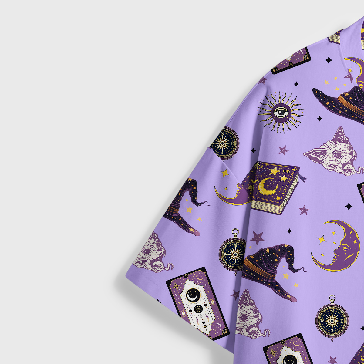 Purplehecate Midnight Witch Tarot All Over Print T-Shirt