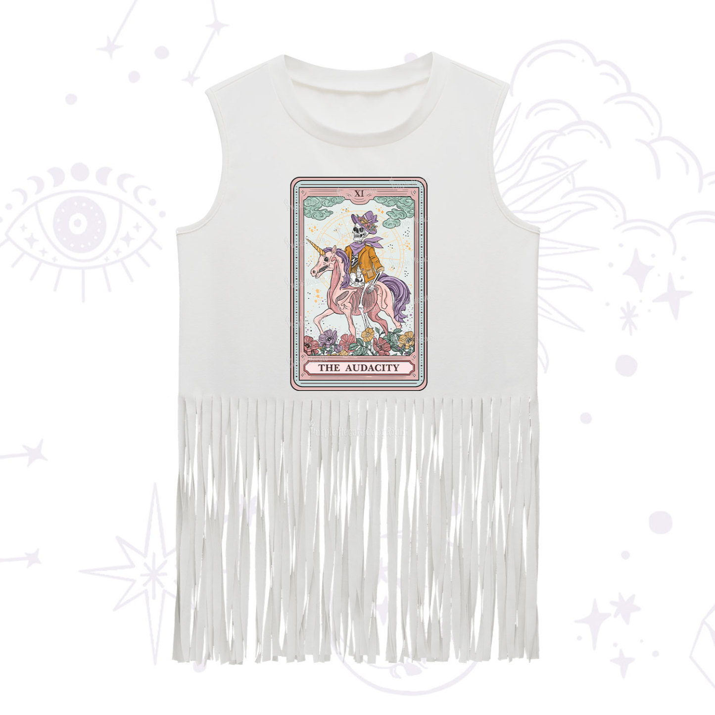 Purplehecate The Audacity Tarot Card Fringe Tank Top