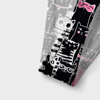 Purplehecate Cute Cat All Over Print Versa-Tie Two-Piece Swimsuit