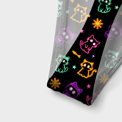 Purplehecate Neon Cat Party Versa-Tie Two-Piece Swimsuit