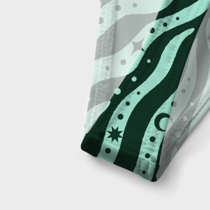 Purplehecate Green Vision Illusion Versa-Tie Two-Piece Swimsuit