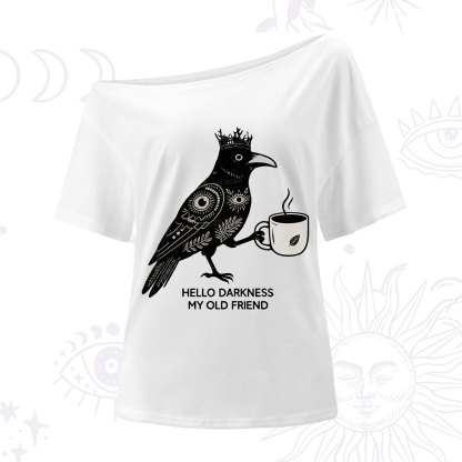Purplehecate Hello Darkness My Old Friend One Shoulder T-Shirt