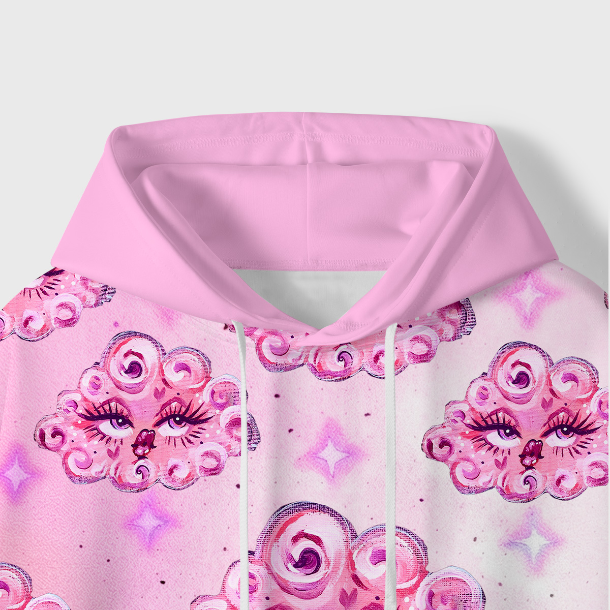 Purplehecate Dreamy Cloud Eyes All-Over Print Hoodie