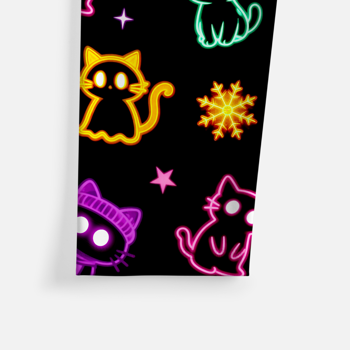 Purplehecate Neon Cat Party Yoga Pants