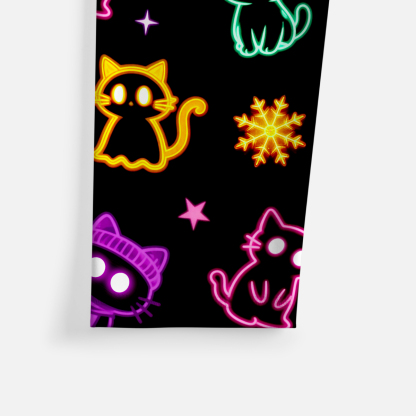 Purplehecate Neon Cat Party Yoga Pants