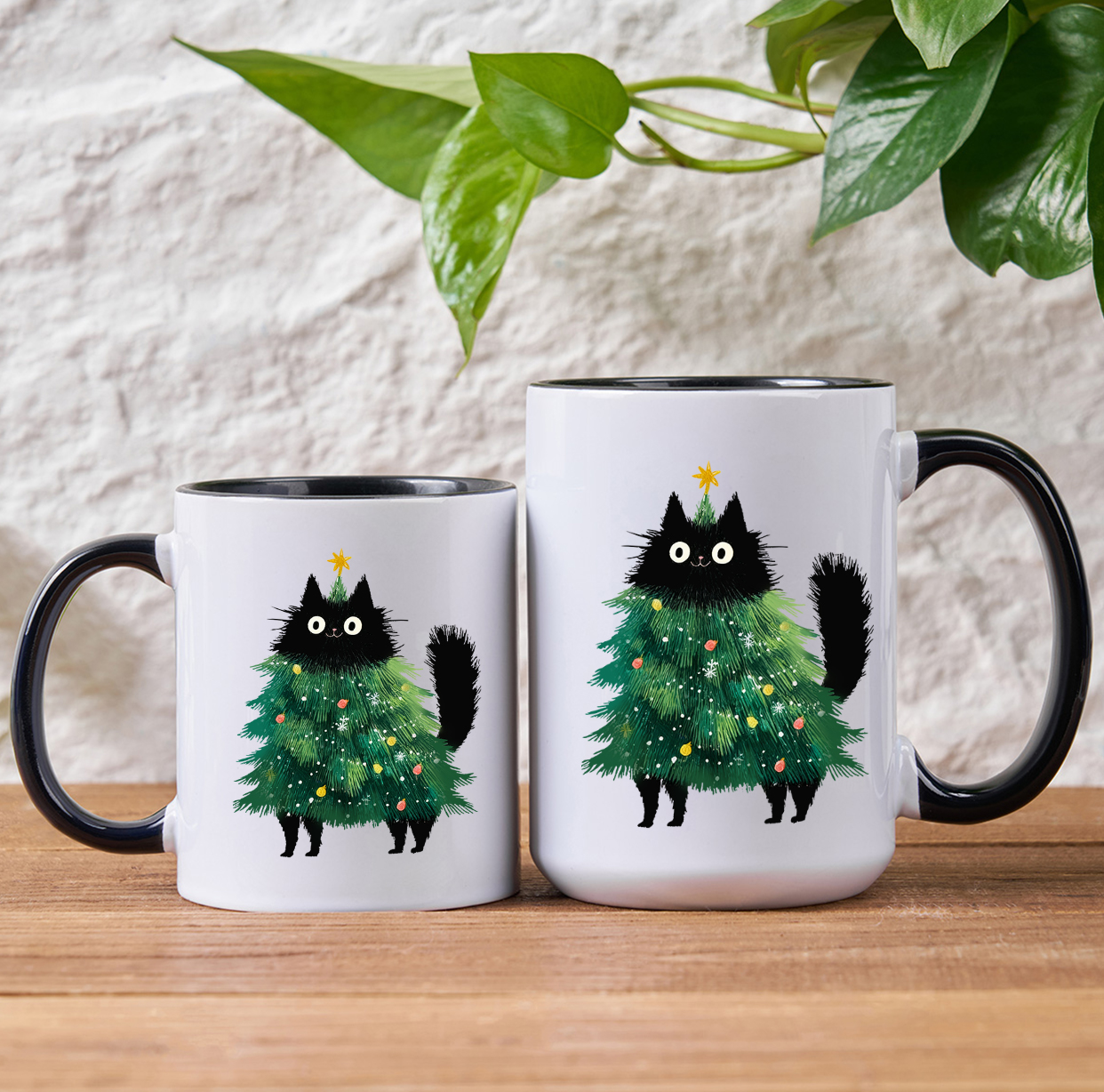 Purplehecate Black Cats Christmas Tree Christmas Mug