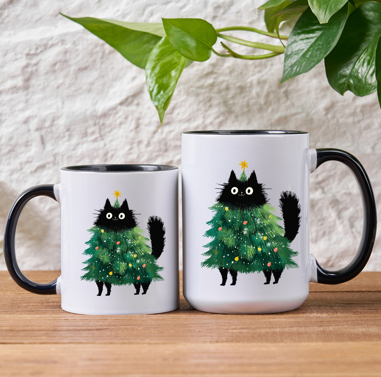 Purplehecate Black Cats Christmas Tree Christmas Mug