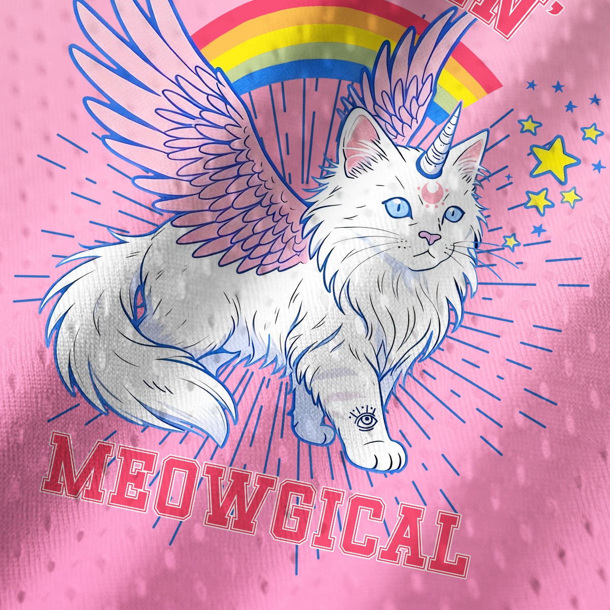 Purplehecate Fluffin Meowgical Mesh Jersey Tank Top