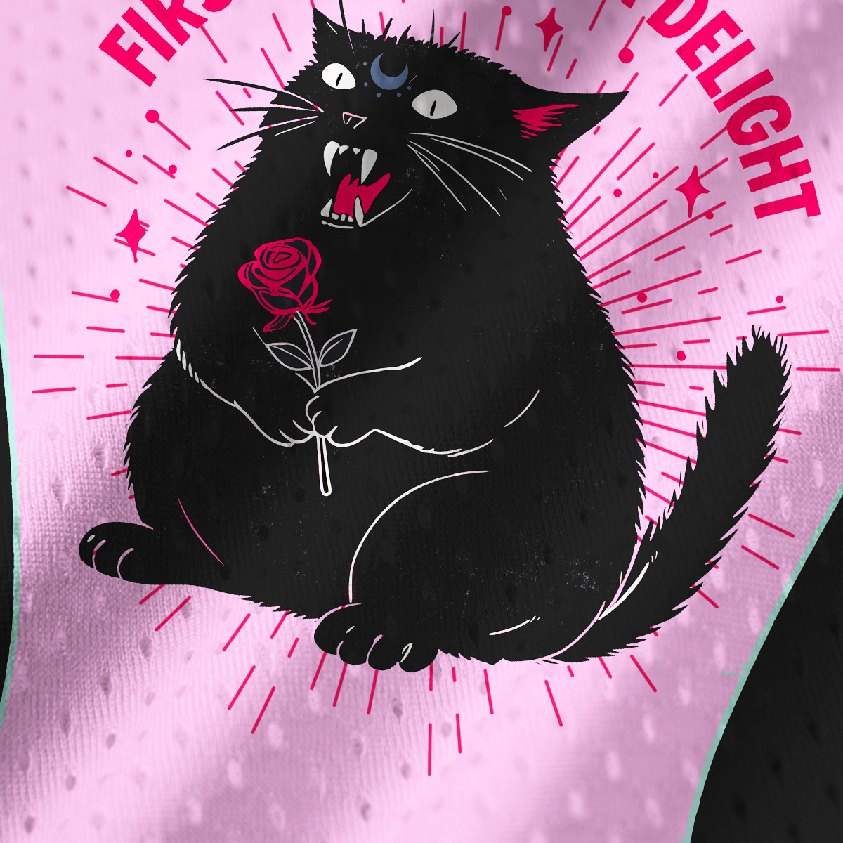 Purplehecate First Of All I'm A Delight Cat Mesh Jersey Tank Top