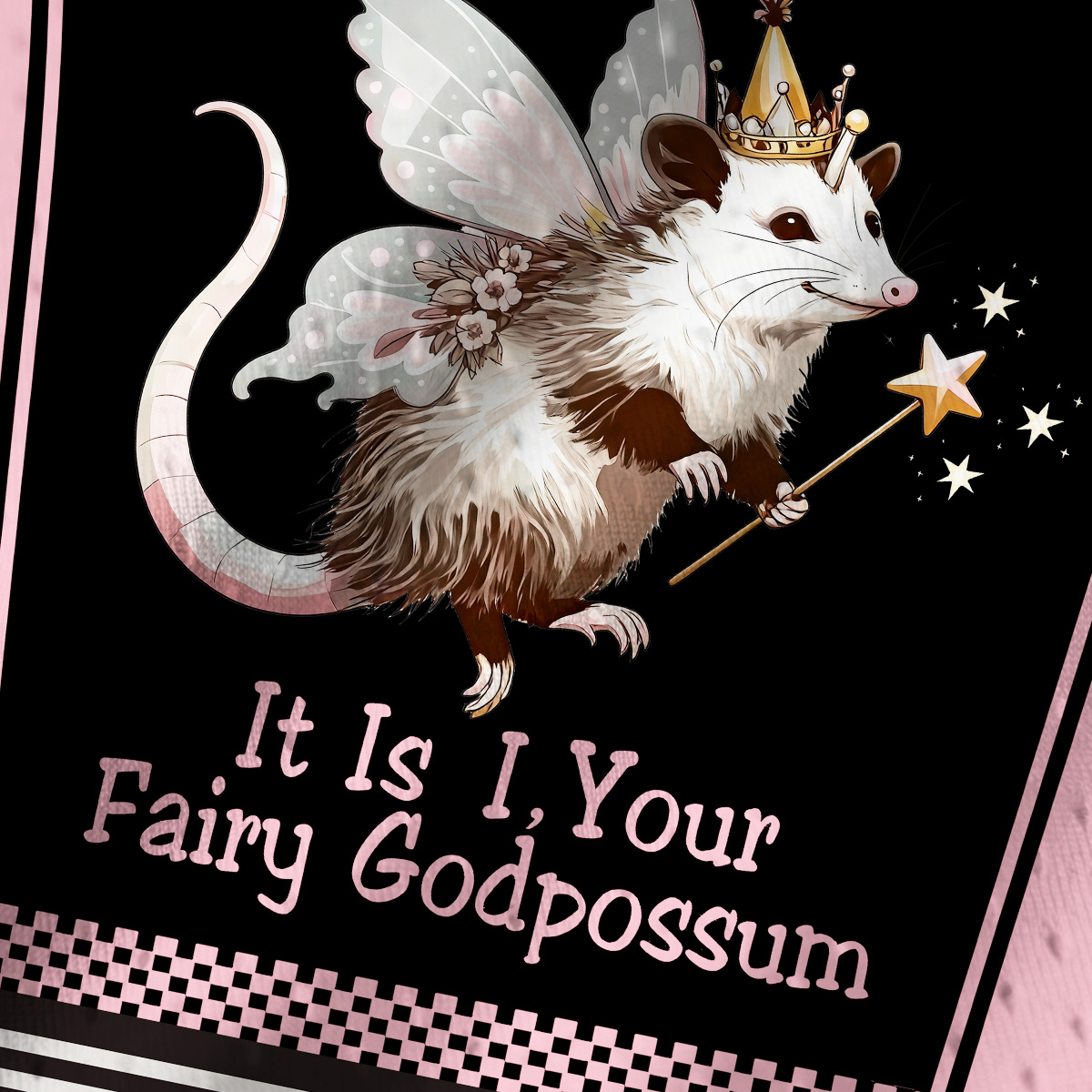 Purplehecate It Is I Your Fairy Godpossum Mesh Jersey Tank Top