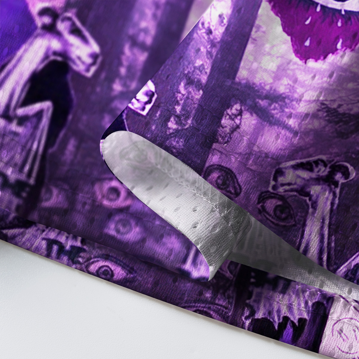 Purplehecate Cryptid Warning Collage Mesh Jersey