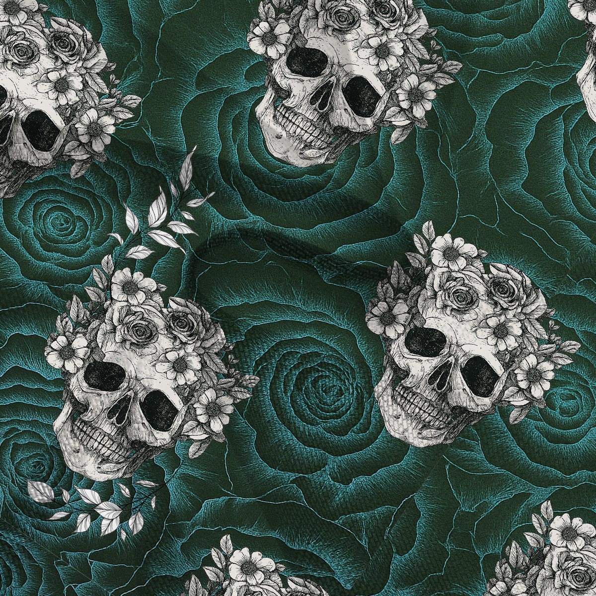 Purplehecate Rose Skull Mesh Cover Up Dress