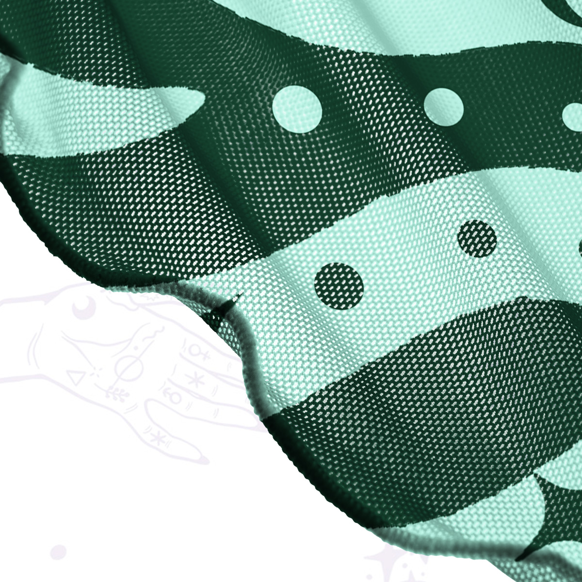 Purplehecate Green Vision Illusion Mesh Cover Up Dress