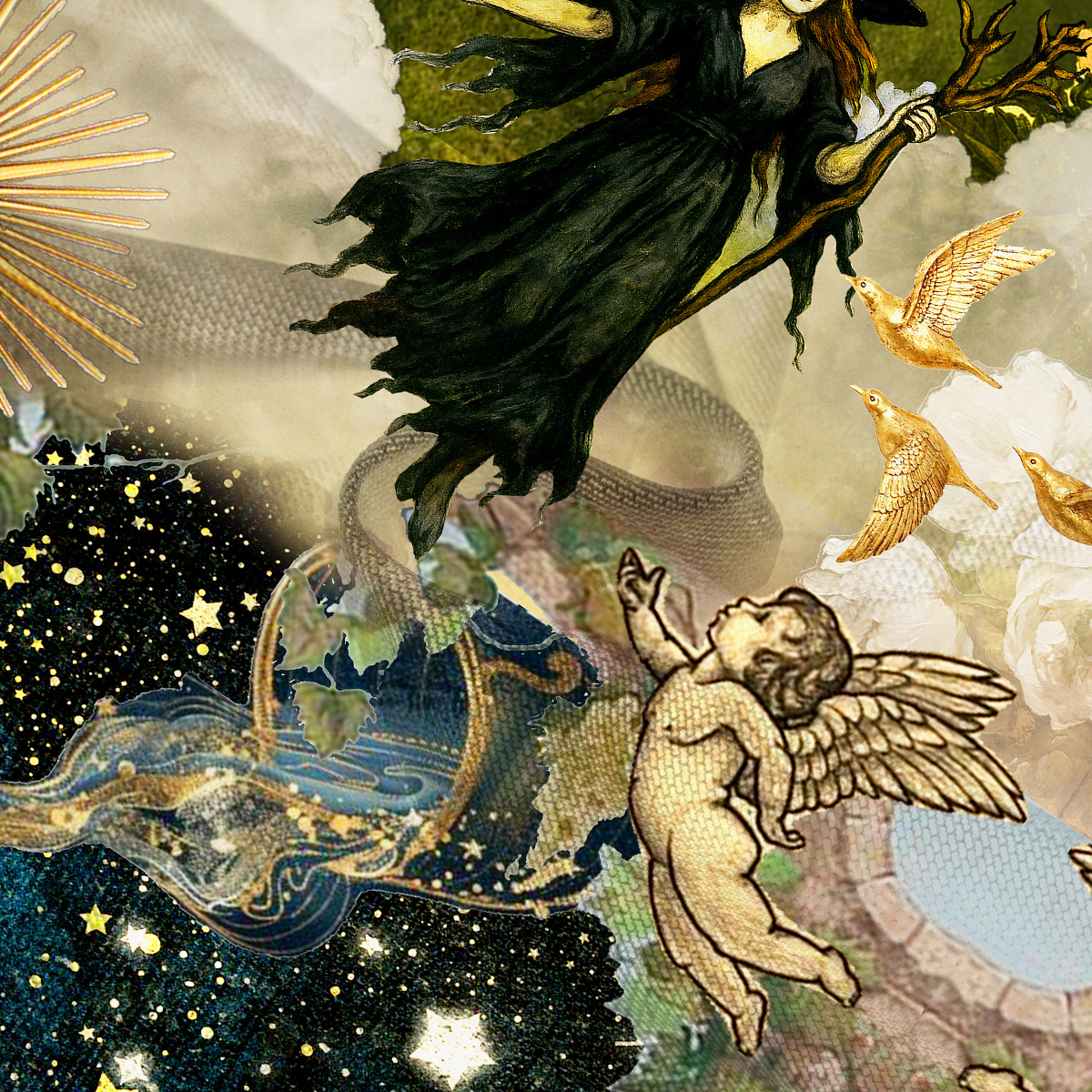 Purplehecate Garden of the Celestial Witch Mesh Cover Up Dress