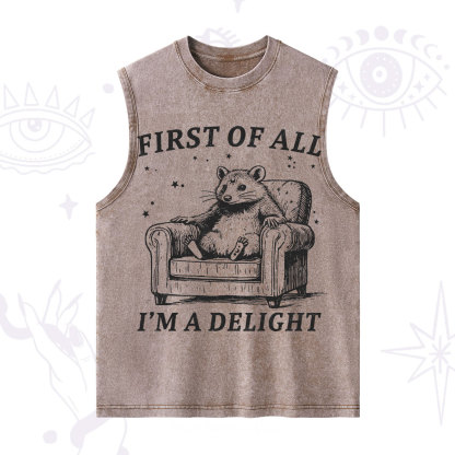 Purplehecate First Of All I'm A Delight Opossum Washed Tank