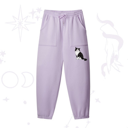 Purplehecate Sorry I Can't Go I'm an Indoor Cat Fleece Sweatpants
